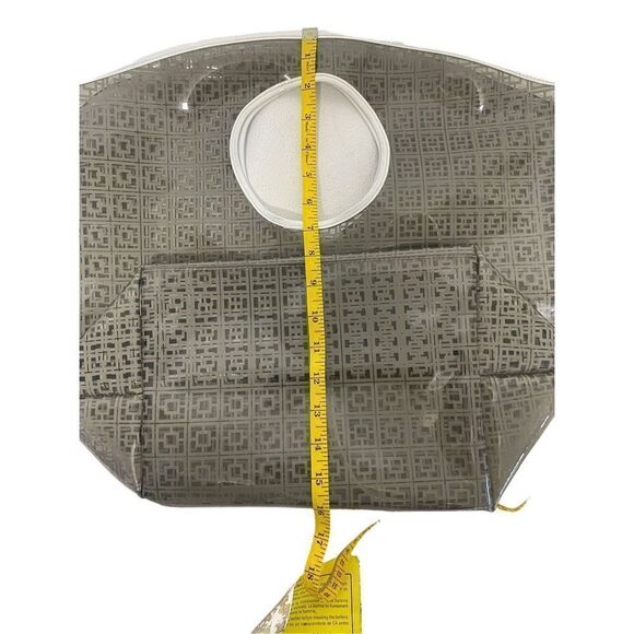 Trina Turk Clear Grey and White Large Tote Bag Branded - Picture 8 of 11